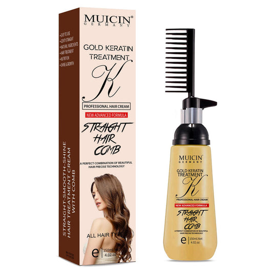 24k Gold Comb Hair Straightening Cream - 150g