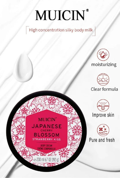 Japanese Cherry Blossom Strawberry Kiss Body Cream - 200ml