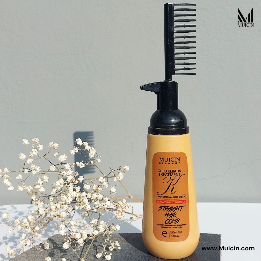 24k Gold Comb Hair Straightening Cream - 150g